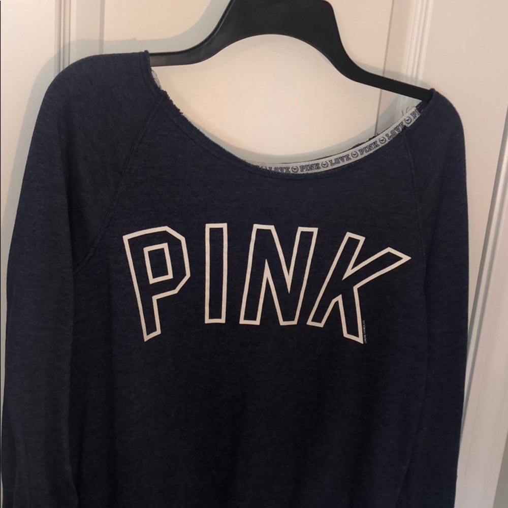 Navy blue sweater PINK
